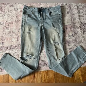 Distressed Light Blue Jeans